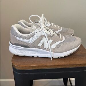 New Balance Gray and White Athletic Shoes